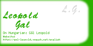 leopold gal business card